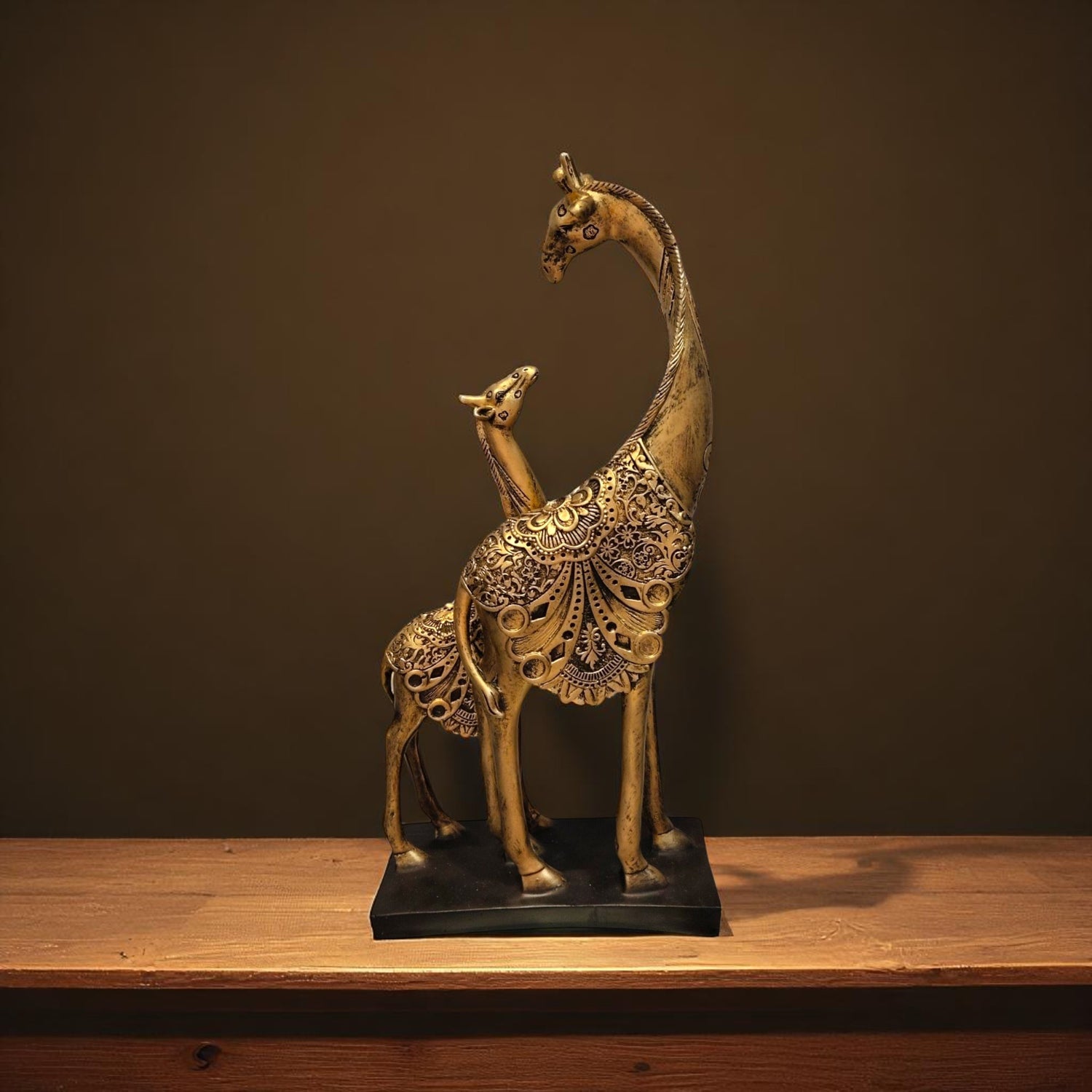 Back-left view highlighting embossed detail and graceful base