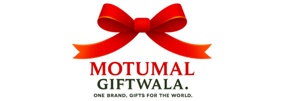 Motumal Giftwala red ribbon logo β Premium gift store in Ranchi, India β One Brand, Gifts for the World