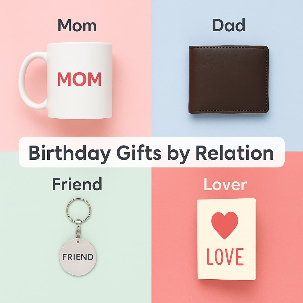 Birthday gifts for mom, dad, friend, and partner arranged by relation – Motumal Giftwala Ranchi