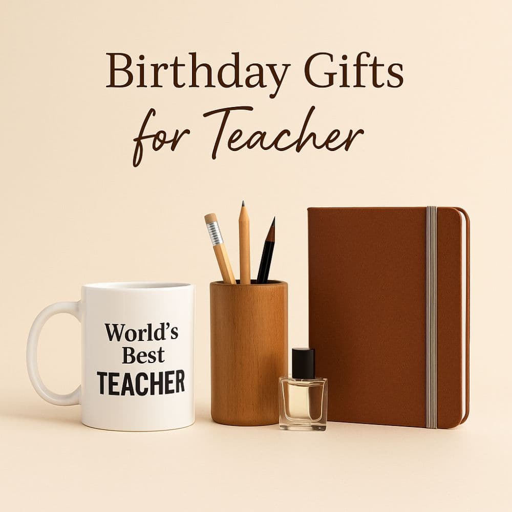 Best teacher mug, pen stand and diary – birthday gift set for teacher by Motumal Giftwala Ranchi