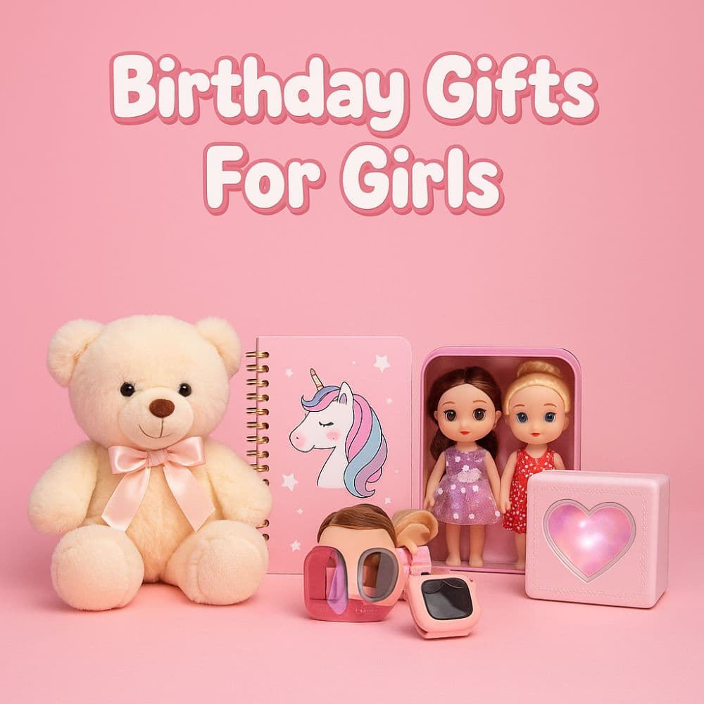 Soft toy, unicorn diary, and doll set birthday gifts for girls – Motumal Giftwala Ranchi