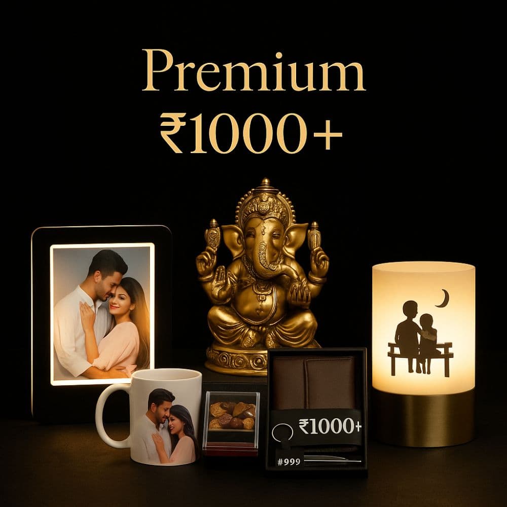 LED frame, god idol, couple gift combo and lamp with ₹1000+ tag – premium gifts by Motumal Giftwala Ranchi