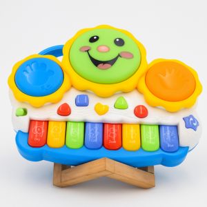 Colorful Baby Musical Piano Toy with Smiling Face and Drum Pads – Fun Learning Keyboard for Kids