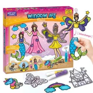  DIY Window Art Princess Kit – Mermaid, Fairy & Castle Craft Set for Kids by Motumal Giftwala Ranchi