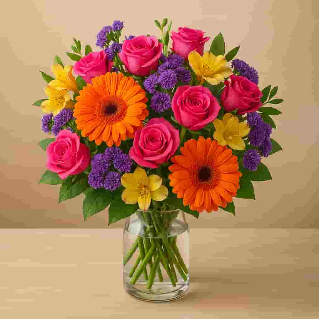 Motumal Giftwala beautiful fresh flower bouquet — featuring roses, lilies, and gerberas, perfect for birthdays, anniversaries, and gifting in Ranchi with same-day delivery.