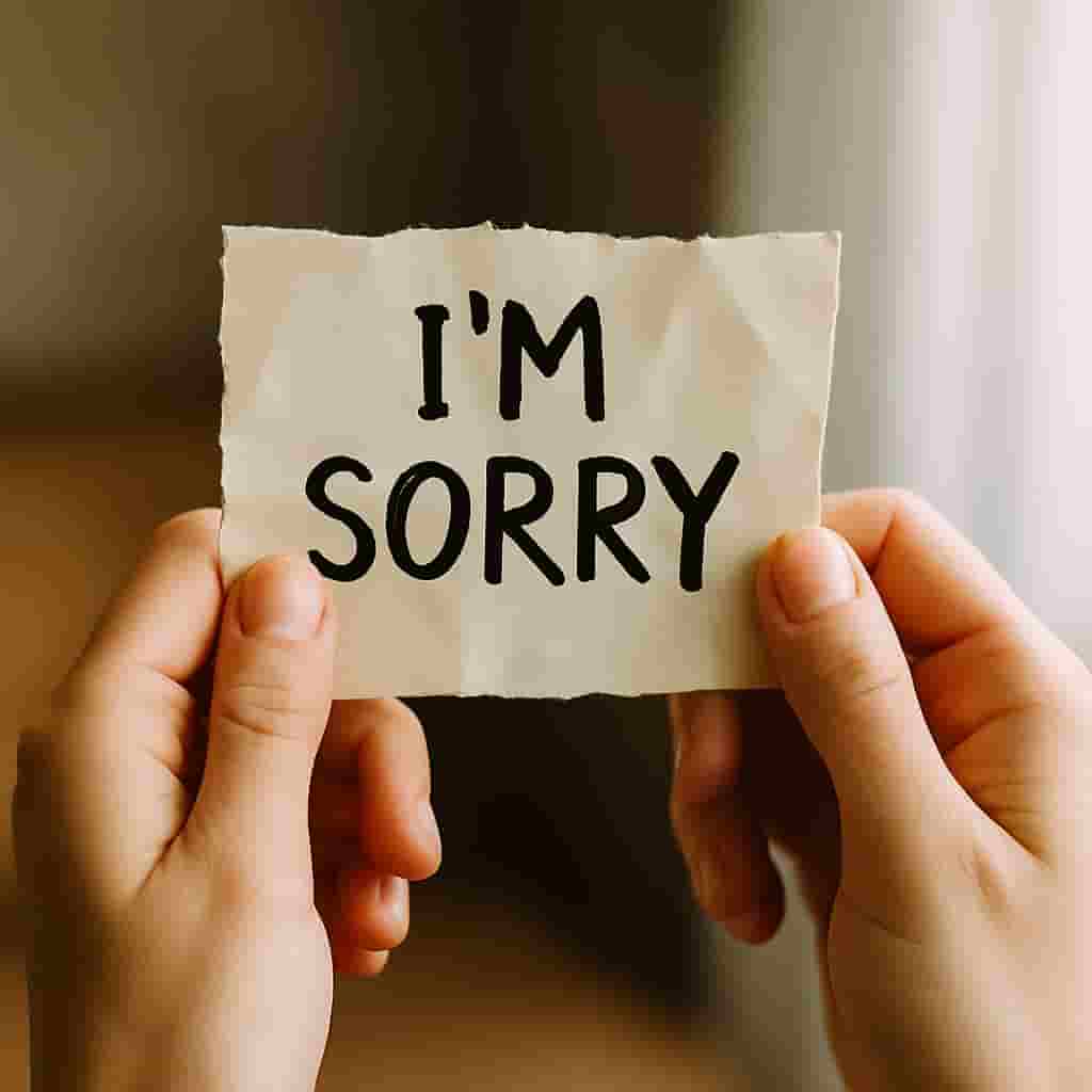 Motumal Giftwala emotional “I Am Sorry” gift image showing a heartfelt apology moment — perfect for expressing regret with flowers, cakes, or special gifts in Ranchi.