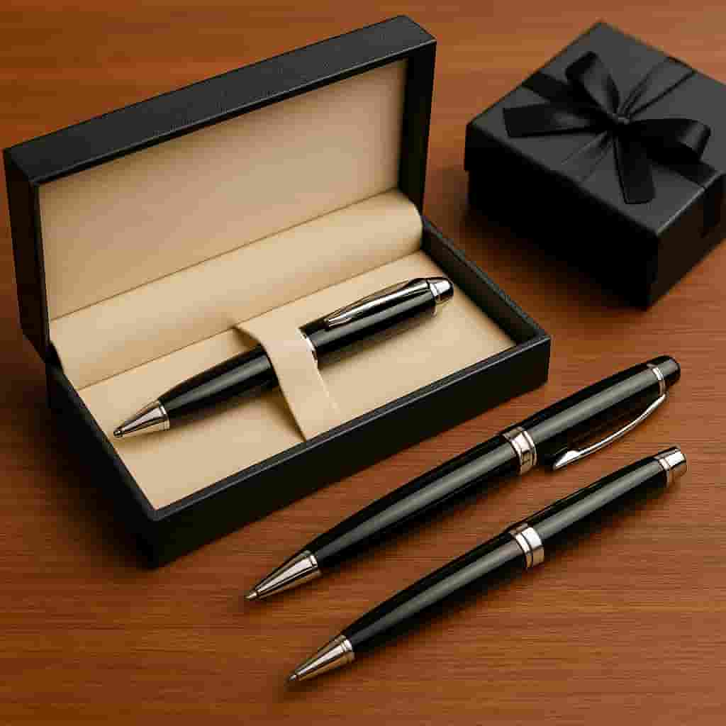 Motumal Giftwala premium pen gift set featuring elegant writing pens in a luxury box — perfect for corporate, personal, and festive gifting in Ranchi with same-day delivery.