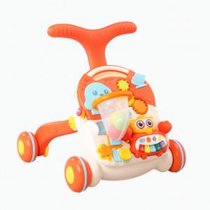 Musical baby walker with colorful activity panel and sturdy wheels – Multicolor