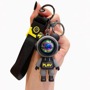 Stylish astronaut keychain with galaxy helmet and black strap – toy accessory gift from Motumal Giftwala Ranchi