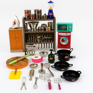 Deluxe Indian kitchen toy set with over 60 items including utensils, stove, fridge, mixer, and tools – pretend play toy for kids from Motumal Giftwala Ranchi