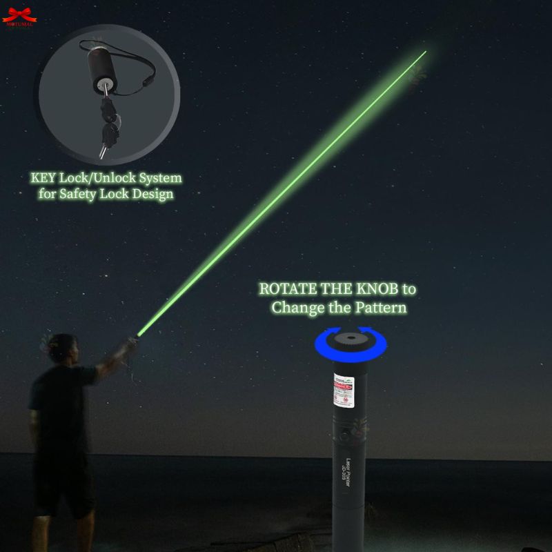 JOA TOYBOX Powerful Green Laser Pointer 1000mW Rechargeable with Star Cap – Long Range Laser Light for Kids, Pets, Presentations & Astronomy