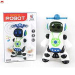 Dance robot toy with packaging on a white background