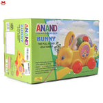 Box of Anand Bunny pull along toy on a white background