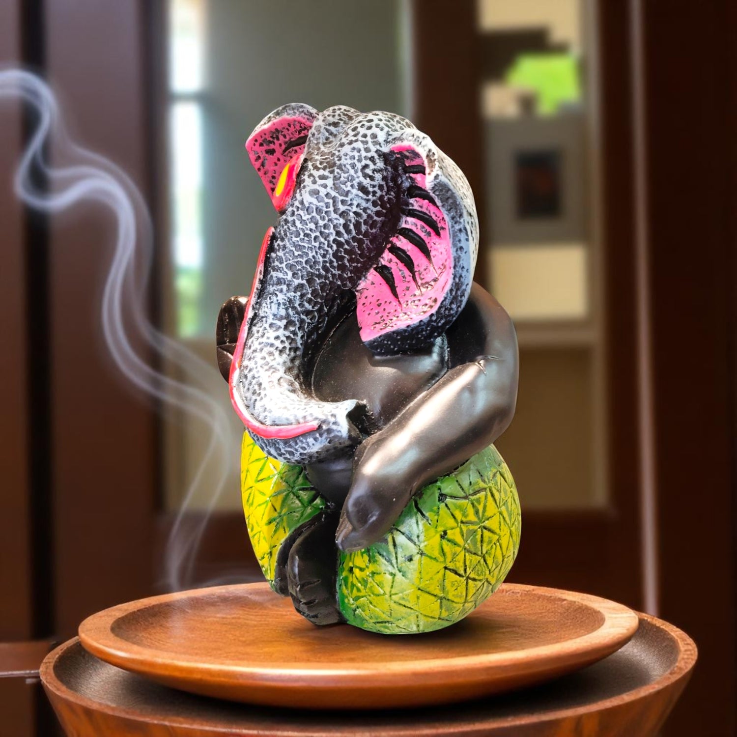 Modern Abstract Black Ganesha Idol with Green Dhoti | Motumal Giftwala Ranchi