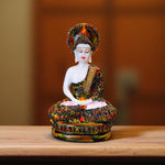 Buddha Flame of Peace Statue with Multicolor Aura – Meditation Pose