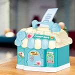 Pink candy shop password money bank with handle and door lock
