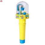Toy basketball hoop with a transparent dome on a white background