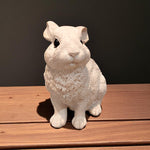  Front view of white rabbit animal showpiece on wooden table – Motumal Giftwala
