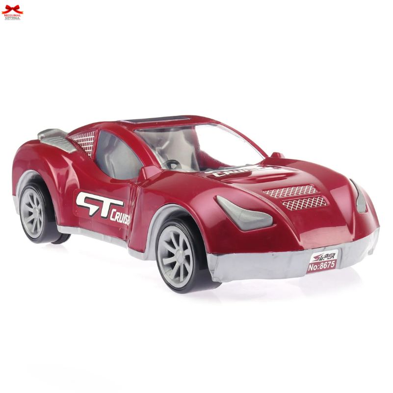 Red toy car with 'GT Cruze' branding on a white background