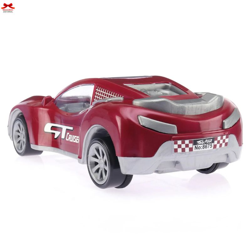 Red toy car with 'GT Cruze' branding on a white background