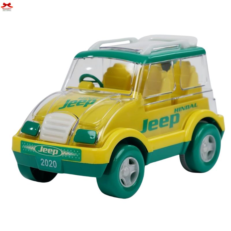 Toy car model with Jeep branding on a white background