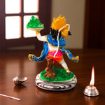  Back view of Lord Hanuman with flowing robe and Sanjeevani in hand