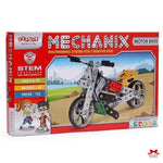 Mechanix Motor Bikes toy set packaging with a motorcycle model on a white background