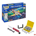Mechanix STEM toy set packaging with tools and parts on a white background