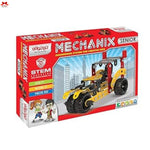 Box of a toy construction vehicle set with 'Mechanix' branding on a white background