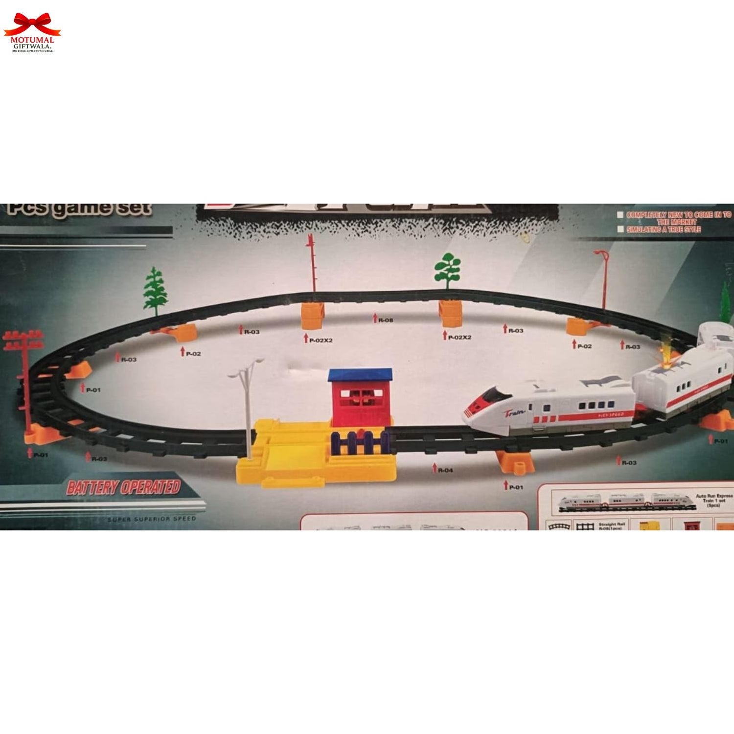 Prancing Unicorn High-Speed Train Track Set Toys for Kids (Ages 4-7) - Battery Operated, 39 Pcs, Multicolor