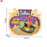Children's toy set with cow design packaging on a white background