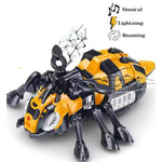 Insect Bees transforming toy in orange and white colors with lighting and music, packaging box view - Motumal Giftwala