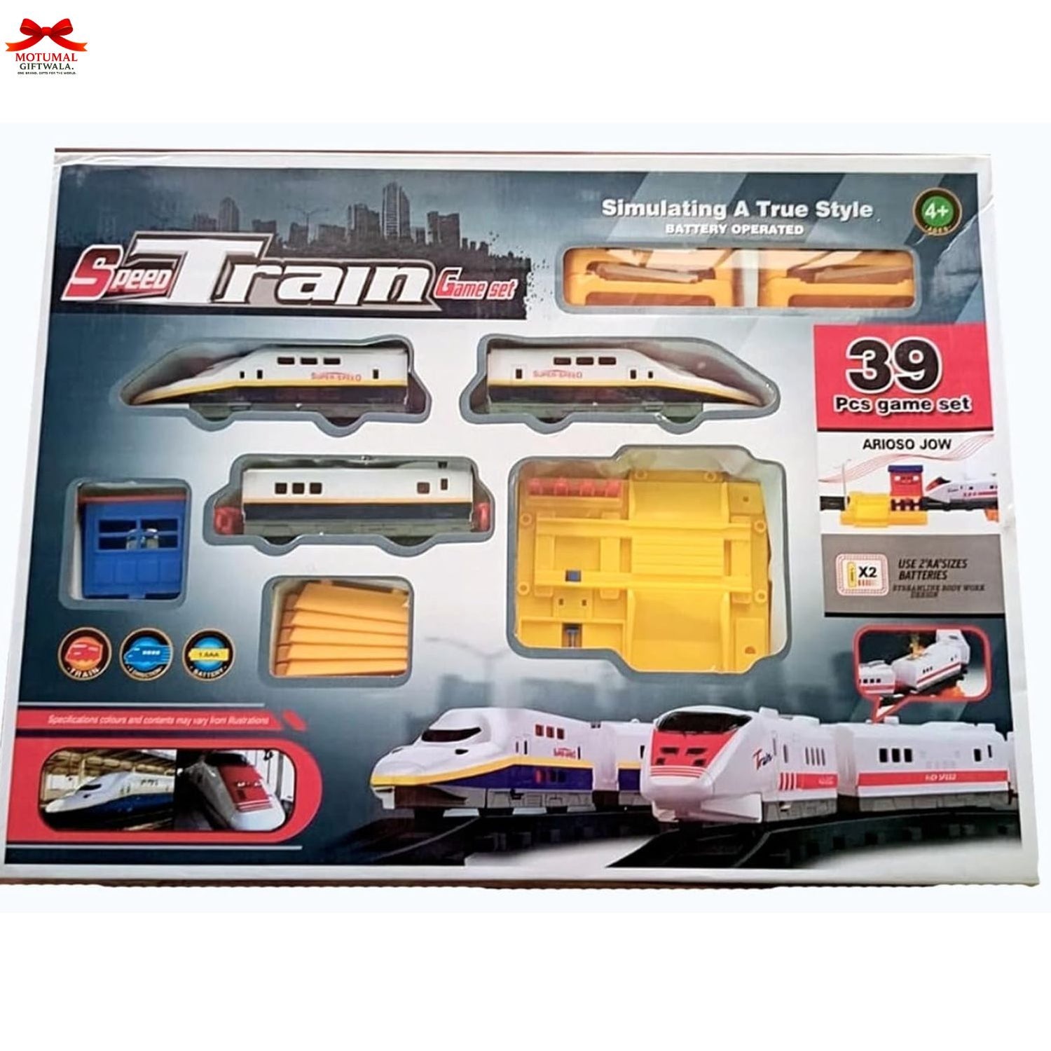 Prancing Unicorn High-Speed Train Track Set Toys for Kids (Ages 4-7) - Battery Operated, 39 Pcs, Multicolor