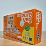 Nano Pure Veg Kitchen Set side view of the box highlighting utensils and eco-friendly label.