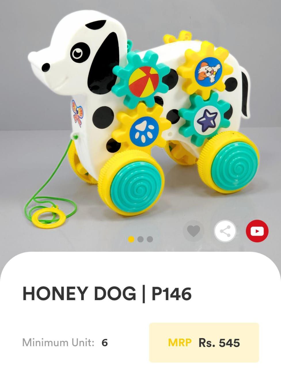 Pull Along Honey Dog Toy – Cute Walking Companion for Babies