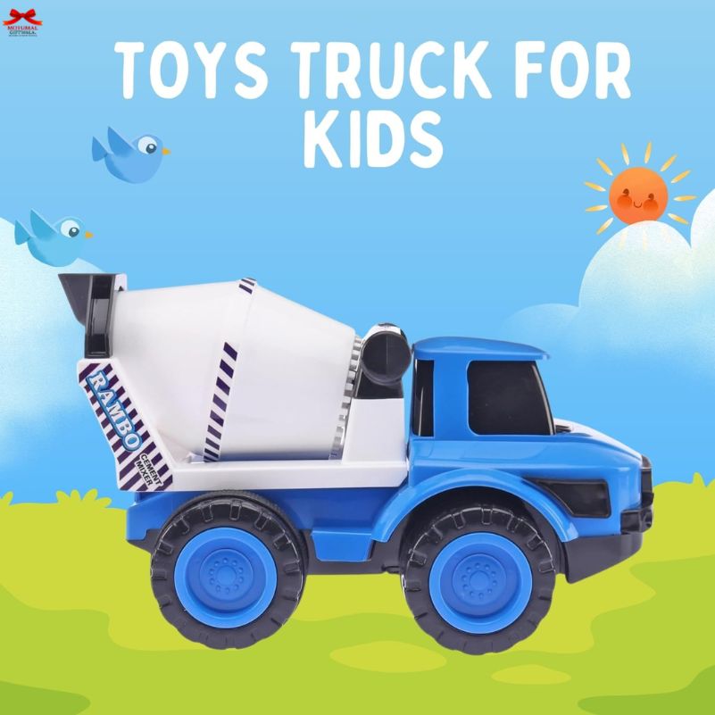Toys Treasure Rambo Cement Mixer Truck – Big Size Friction Powered Construction Toy