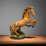 Royal Brown Rearing Horse Showpiece for Home Decor and Tabletop Display – Motumal Giftwala
