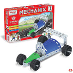Mechanix STEM engineering system for creative kids with toy structure and packaging.